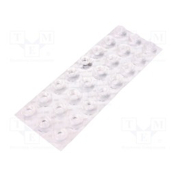 50 pcs : 7000029678 - Self-adhesive foot, H: 10.2mm, transparent, polyurethane, Bumpon