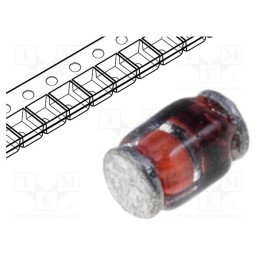 50 pcs : ZMC11 - Diode: Zener, 0.5W, 11V, 43mA, SMD, , MicroMELF quadro
