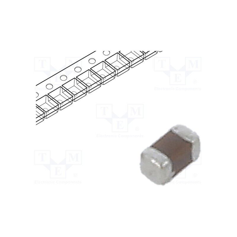 500 pcs : C1005X7R1C104K050BC - Capacitor: ceramic, MLCC, 100nF, 16V, X7R, ±10%, SMD, 0402