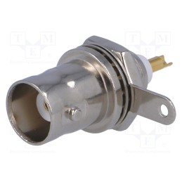 10 pcs : BNC-006-T - Socket, BNC, female, soldering, for panel mounting, PTFE