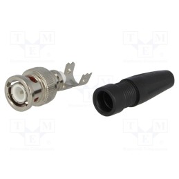 10 pcs : BNC-101 - Plug, BNC, male, with strain relief, straight, 50Ω, screw terminal