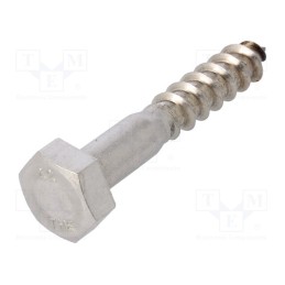 50 pcs : 1266632 - Screw, for wood, 10x60, Head: hexagonal, none, 17mm, DIN 571, BN 704