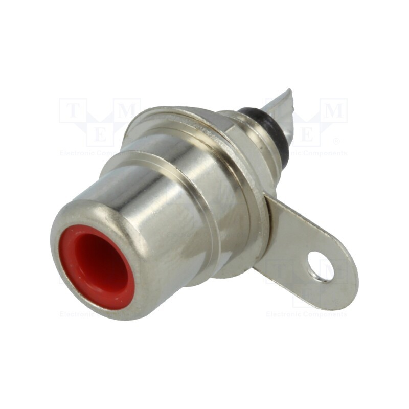 10 pcs : BTO 1 ROT - Socket, RCA, female, straight, soldering, nickel plated