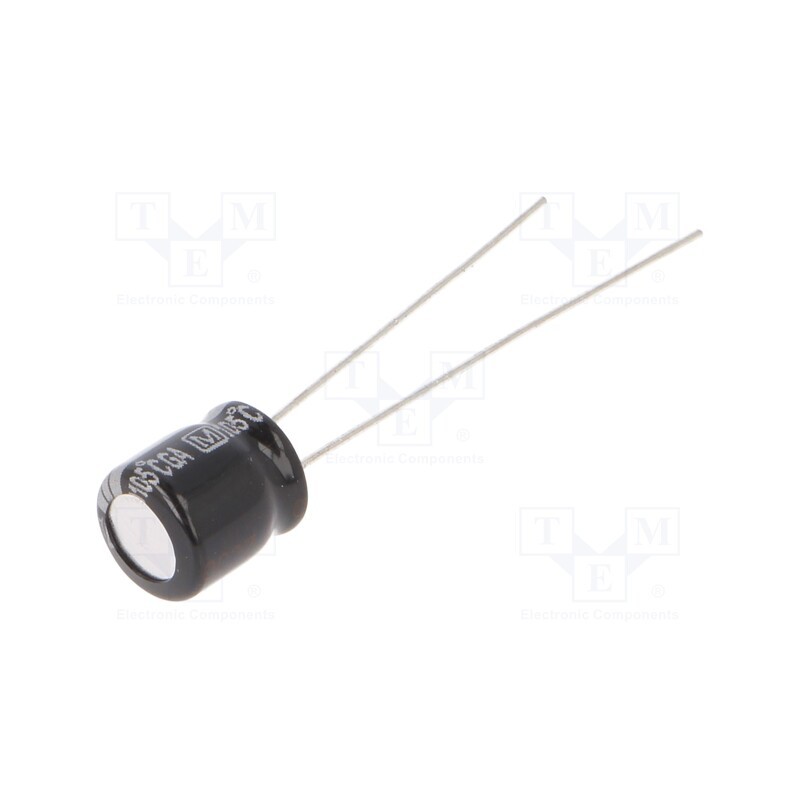 50 pcs : EEAGA1A470 - Capacitor: electrolytic, THT, 47uF, 10VDC, Ø6.3x7mm, Pitch: 2.5mm