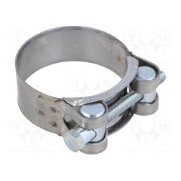 10 pcs : S2048 - T-bolt clamp, W: 22mm, Clamping: 48÷51mm, chrome steel AISI 430, S