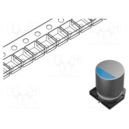 10 pcs : YH1H336M08010VR - Capacitor: hybrid, -55÷125°C, Ø8x10mm, 33uF, 50VDC, SMD, Series: YH