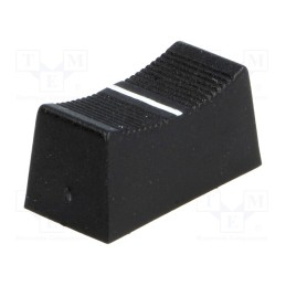 10 pcs : CS1 TYPE A BLACK - Knob: slider, black, 23x11x11mm, Width shaft 4mm, plastic
