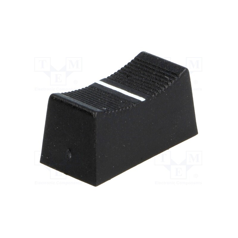 10 pcs : CS1 TYPE A BLACK - Knob: slider, black, 23x11x11mm, Width shaft 4mm, plastic