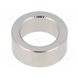 20 pcs : 3112/8,2X05 - Spacer sleeve, 5mm, cylindrical, brass, nickel, Out.diam: 12mm