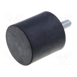 10 pcs : DVA.4-40-40-M8-23-55 - Vibroisolation foot, Ø: 40mm, H: 40mm, Shore hardness: 55±5, 1820N
