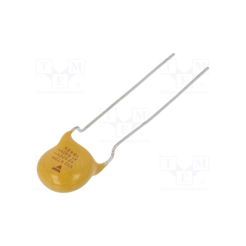 50 pcs : VY2472M41Y5VS63V7 - Capacitor: ceramic, suppression capacitor,X1,Y2, 4.7nF, Y5V, ±20%