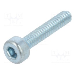 100 pcs : 1011847 - Screw, M2x10, 0.4, Head: cheese head, hex key, HEX 1,5mm, steel