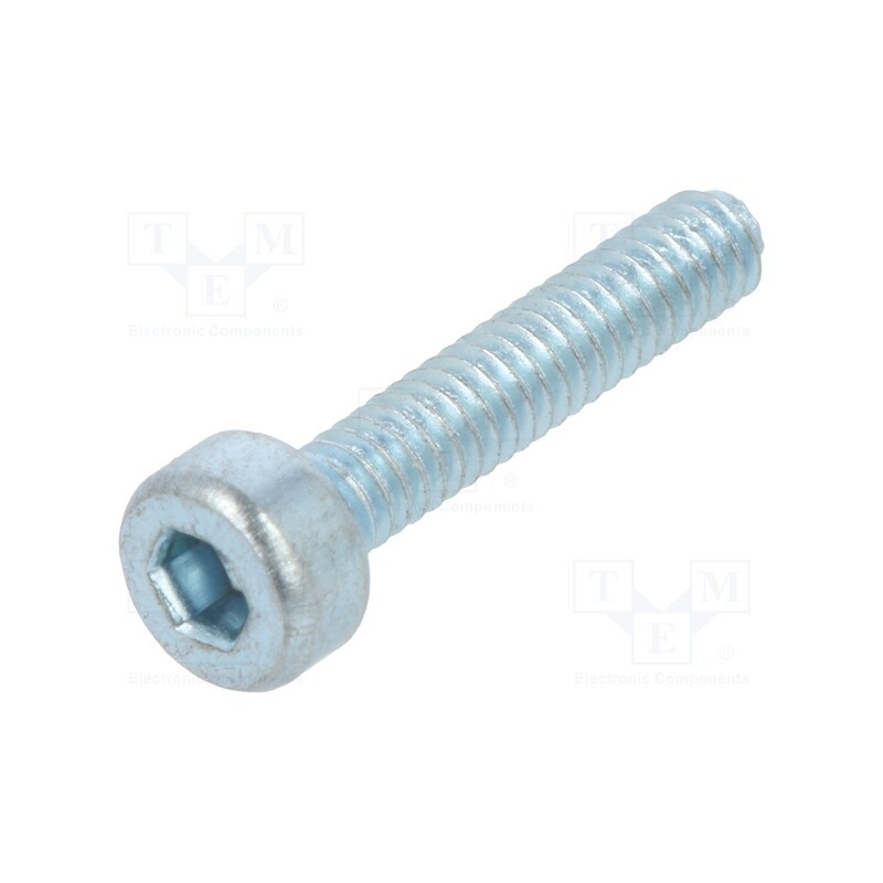 100 pcs : 1011847 - Screw, M2x10, 0.4, Head: cheese head, hex key, HEX 1,5mm, steel