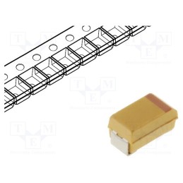 10 pcs : T520B106M016ATE100 - Capacitor: tantalum-polymer, low ESR, 10uF, 16VDC, B, 1411, SMD