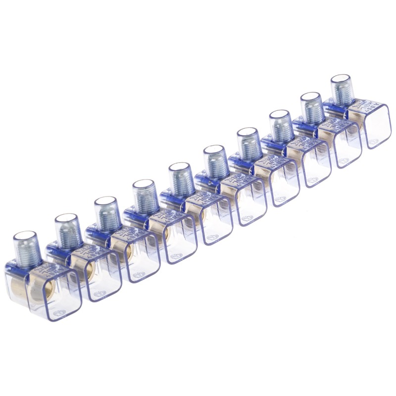 1 pcs - RS PRO Non-Fused Terminal Block, 10-Way, 16 mm² Wire, Screw Termination