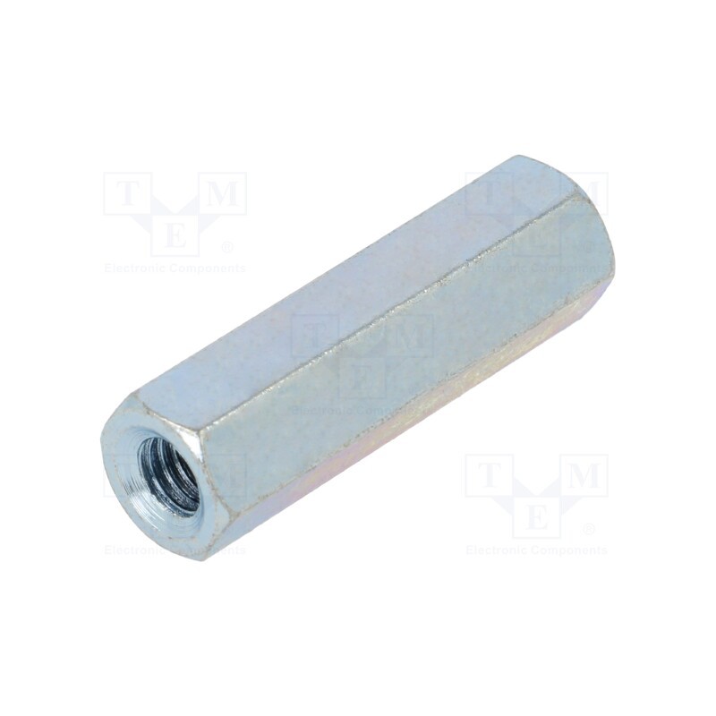 50 pcs : 1543938 - Screwed spacer sleeve, 35mm, Int.thread: M6, steel, zinc