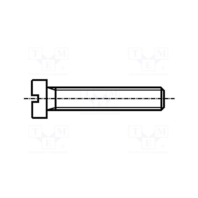 100 pcs : 1163507 - Screw, M1.2x5, 0.25, Head: cheese head, slotted, steel, DIN 84A