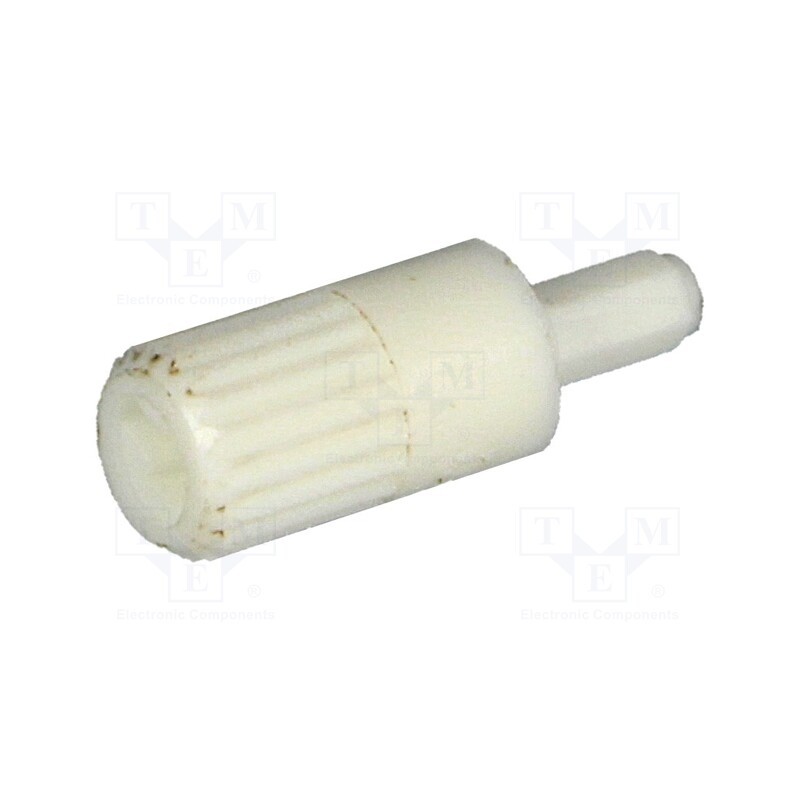 50 pcs : CA9MA 9005 - Knob, shaft knob, white, 10mm, for mounting potentiometers, CA9M