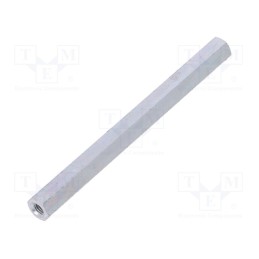 50 pcs : 126X80 - Screwed spacer sleeve, 80mm, Int.thread: M4, hexagonal, steel