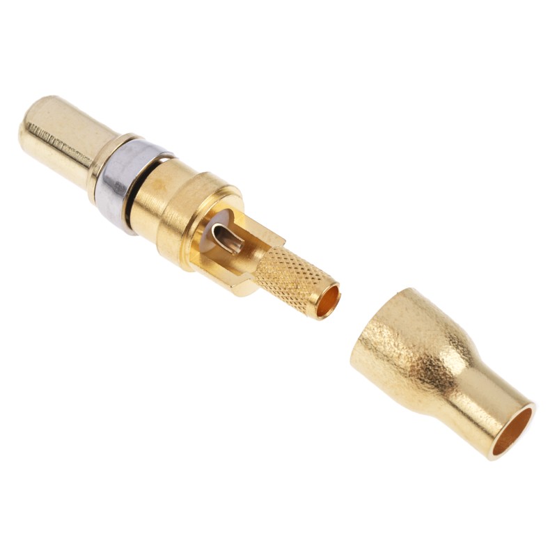 1 pcs - RS PRO Male Solder D-Sub Connector Coaxial Contact, Gold over Nickel Coaxial