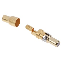 1 pcs - RS PRO Male Solder D-Sub Connector Coaxial Contact, Gold over Nickel Coaxial