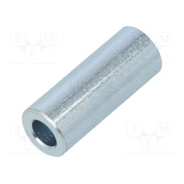 50 pcs : 326/3,2X15 - Spacer sleeve, 15mm, cylindrical, steel, zinc, Out.diam: 6mm