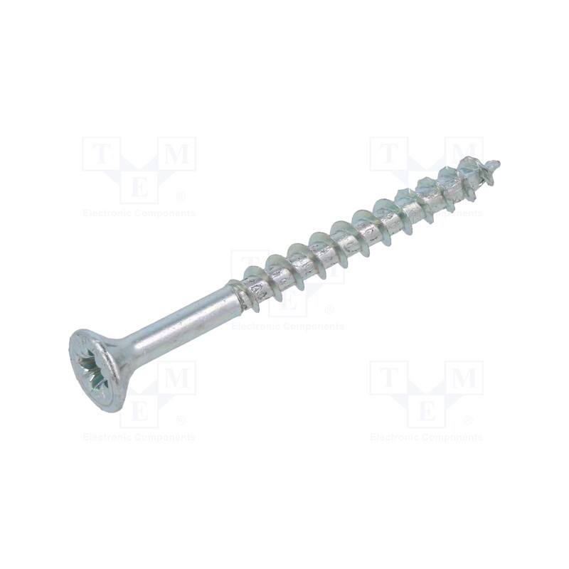 500 pcs : 1347470 - Screw, for wood, 4x45, Head: countersunk, Pozidriv, PZ2, zinc, SPAX®