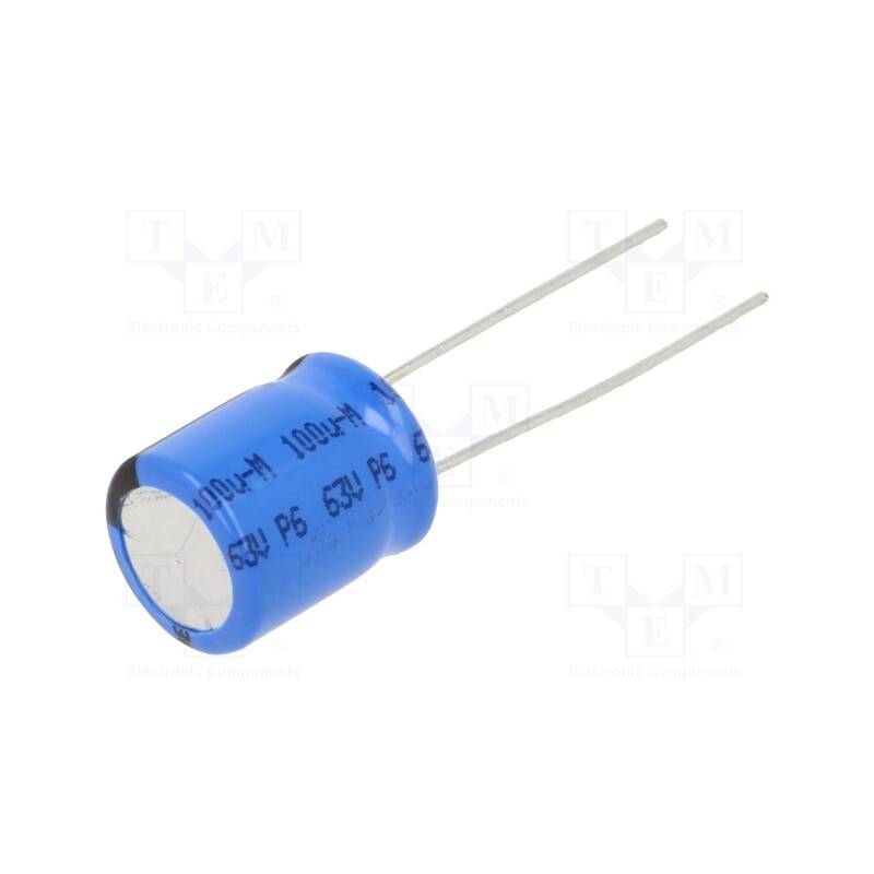 10 pcs : MAL204838101E3 - Capacitor: electrolytic, THT, 100uF, 63VDC, Ø10x12mm, Pitch: 5mm