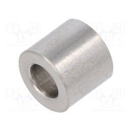 20 pcs : 348/4,3X07 - Spacer sleeve, 7mm, cylindrical, stainless steel, Out.diam: 8mm