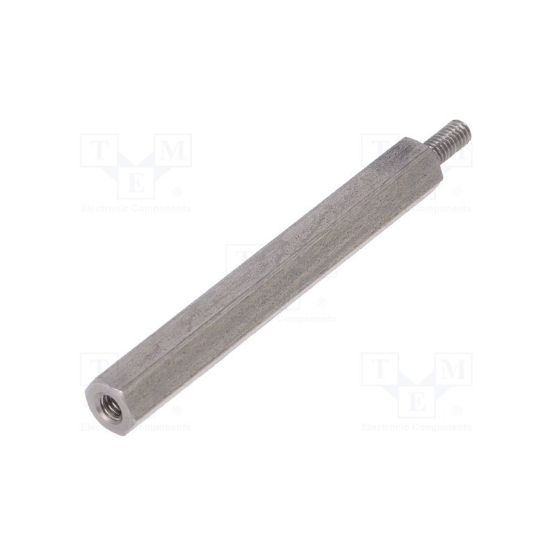50 pcs : 242X40 - Screwed spacer sleeve, 40mm, Int.thread: M2,5, Ext.thread: M2,5
