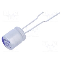 10 pcs : YL1H107M0809MPF - Capacitor: hybrid, THT, -55÷125°C, Body dim: Ø8x9.5mm, 100uF, 50VDC