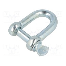 10 pcs : SK14 - Dee shackle, steel, for rope, zinc, 14mm