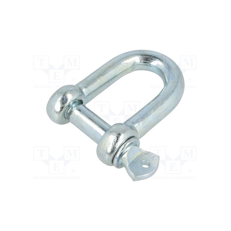 10 pcs : SK14 - Dee shackle, steel, for rope, zinc, 14mm