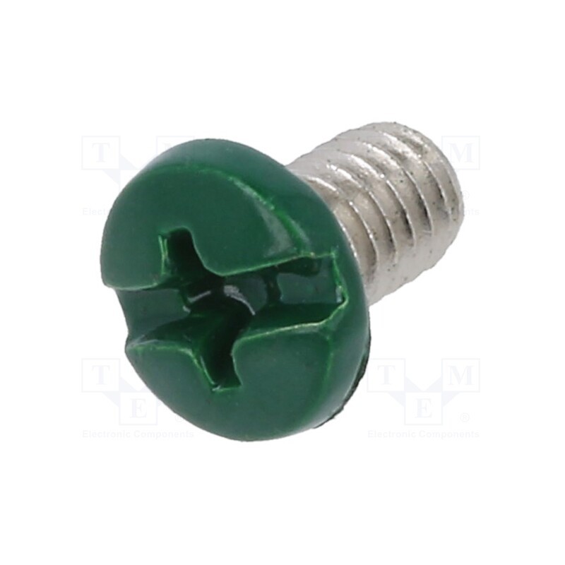 100 pcs : 2663502 - Screw, M4x6.4, 0.7, Head: cheese head, Phillips,slotted, brass