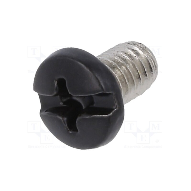 100 pcs : 2663410 - Screw, M4x6.4, 0.7, Head: cheese head, Phillips,slotted, brass