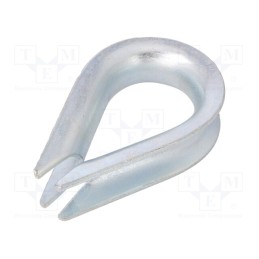 10 pcs : KU20 - Thimble for rope, steel, for rope, Ørope: 20mm, zinc, DIN 6899B