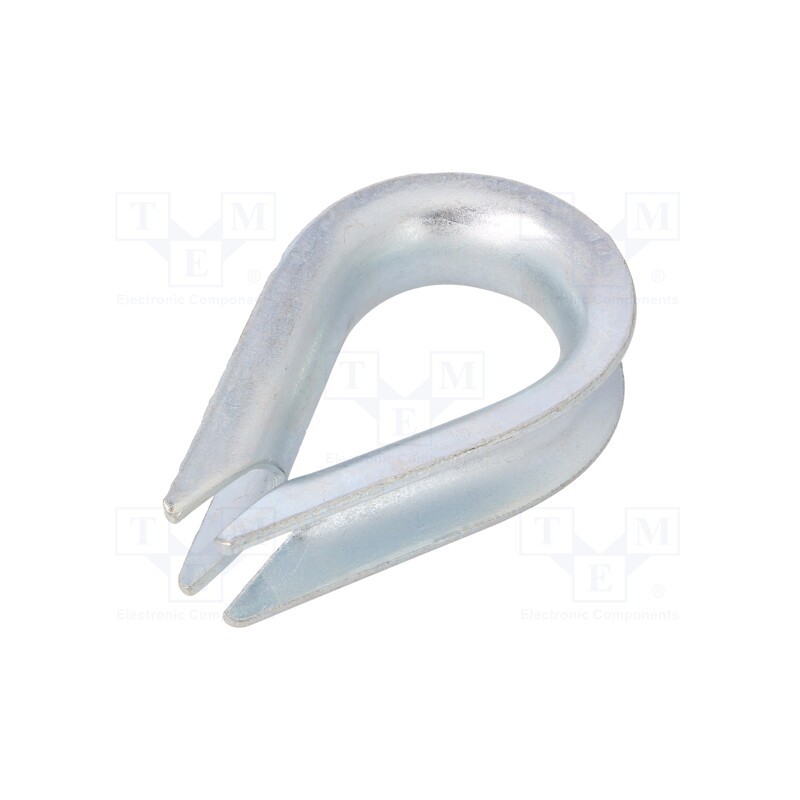 10 pcs : KU20 - Thimble for rope, steel, for rope, Ørope: 20mm, zinc, DIN 6899B