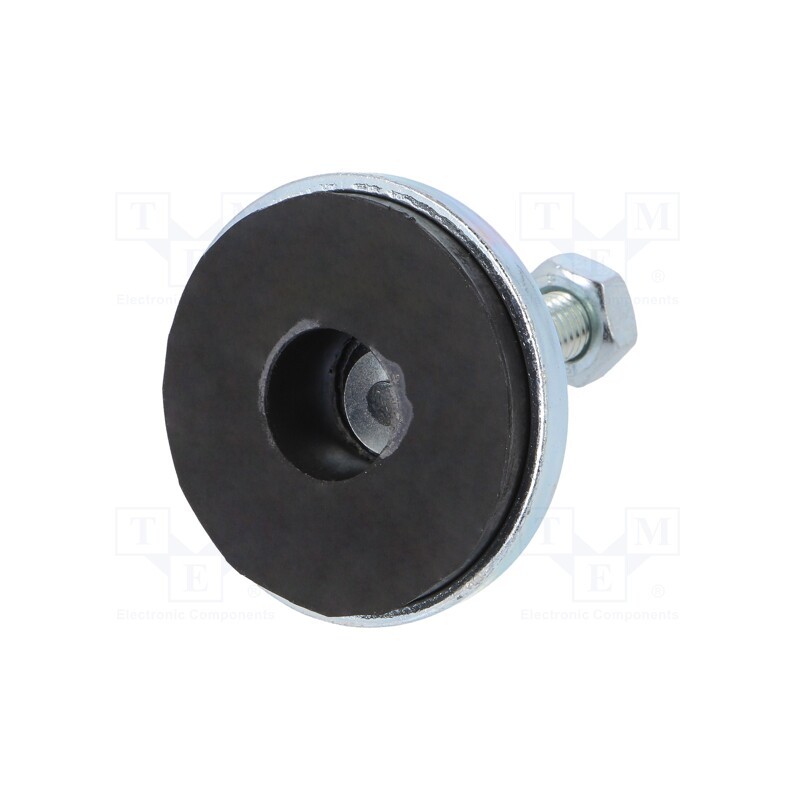 10 pcs : 4.431.001 - Foot, rigid,with lever, Base dia: 55mm, M10, steel