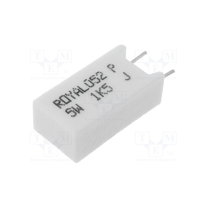 20 pcs : PRM05WJP152B00 - Resistor: wire-wound, cement, vertical,THT, 1.5kΩ, 5W, ±5%