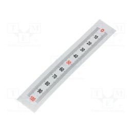 10 pcs : GN 711-KUS-100-S-O - Ruler, figures vertically arranged,self-adhesive, W: 11mm