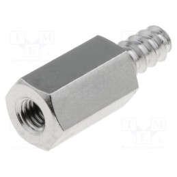 50 pcs : 215ST3.5X10 - Screwed spacer sleeve, 10mm, Int.thread: M3, Ext.thread: ST3,5