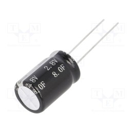 10 pcs : BRP002R8L805FC - Supercapacitor, THT, 8F, 2.8VDC, ±20%, Ø12.5x20mm, 50mΩ, -40÷65°C