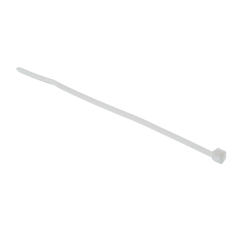 1 Bag of 100 - HellermannTyton Cable Tie, 100mm x 2.5 mm, Natural Polyamide 6.6 (PA66), Pk-100