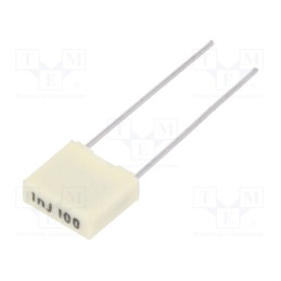 50 pcs : R82EC1100Z350J - Capacitor: polyester, 1nF, 63VAC, 100VDC, 5mm, ±5%, 7.2x2.5x6.5mm