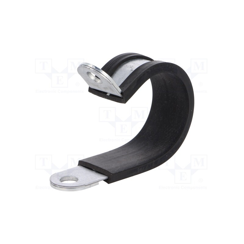 10 pcs : 61825262 - Fixing clamp, ØBundle : 36mm, W: 20mm, steel, Ømount.hole: 8.4mm