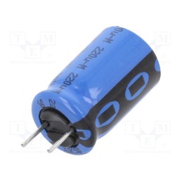 10 pcs : MAL204861221E3 - Capacitor: electrolytic, THT, 220uF, 50VDC, Ø10x16mm, Pitch: 5mm