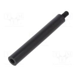 50 pcs : 287RDX55 - Screwed spacer sleeve, cylindrical, polyamide, M4, M4, 55mm, black