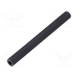 50 pcs : 182X50 - Screwed spacer sleeve, hexagonal, polyamide, M2,5, L: 50mm, black