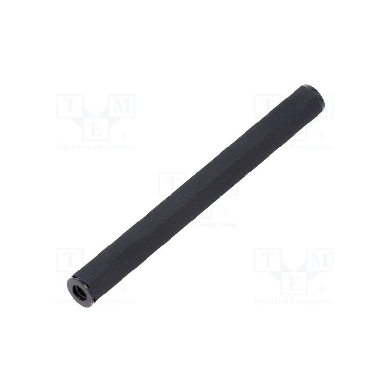 50 pcs : 182X50 - Screwed spacer sleeve, hexagonal, polyamide, M2,5, L: 50mm, black