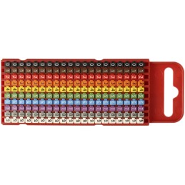 1 Bag of 200 - HellermannTyton WIC1 Snap On Cable Markers, assorted colours, Pre-printed '0 - 9', 2 - 2.8mm Cable